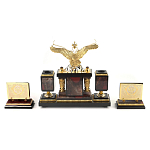 Настольный письменный набор из яшмы и долерита с декором Двуглавый орел Manager Organizer варинант исполнения - 3 | Loft Concept в Ульяновске