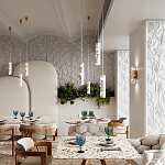 Подвесной светильник с цилиндрическим белым бетонным плафоном Terrazzo Light варинант исполнения - 3 | Loft Concept в Ульяновске