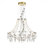 Люстра подвесная из металла с хрустальными прозрачными подвесками Quasar 81 варинант исполнения - 2 | Loft Concept в Ульяновске