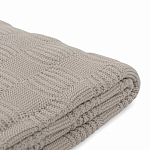 Плед из хлопка рельефной вязки бежево-серого цвета Waffle Comfort варинант исполнения - 2 | Loft Concept в Ульяновске