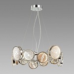 Люстра с плафонами из дымчатого стекла Glass Peonies варинант исполнения - 3 | Loft Concept в Ульяновске