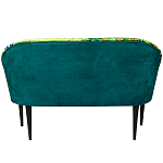 Диван двухместный из натурального бука зеленый с цветочным принтом Impressionism in Art варинант исполнения - 2 | Loft Concept в Ульяновске