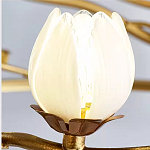 Люстра круглая с ветвистым каркасом и плафонами в виде лотосов Chandelier Lotus варинант исполнения - 1 | Loft Concept в Ульяновске