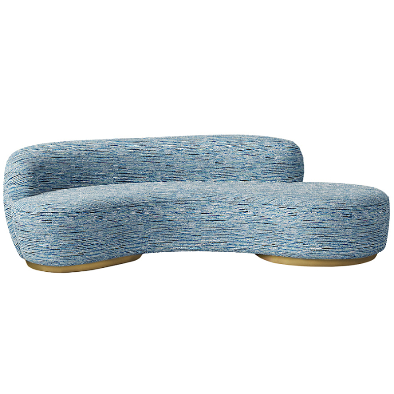 Диван Gold River Голубой Белый Латунь в Ульяновске | Loft Concept 