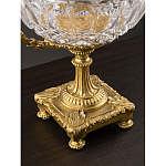 Чаша из рельефного стекла прозрачного цвета на бронзовой подставке Eden Garden варинант исполнения - 6 | Loft Concept в Ульяновске