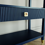 Стеллаж Elsa Dreams Blue со стеклянными полками и ящиком варинант исполнения - 2 | Loft Concept в Ульяновске