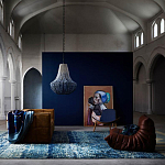 Люстра каплевидной формы украшенная круглыми бусинами Gradient Chandelier Blue White варинант исполнения - 1 | Loft Concept в Ульяновске