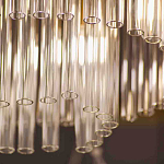 Люстра подвесная овальная со стеклянными трубками Nembus варинант исполнения - 3 | Loft Concept в Ульяновске