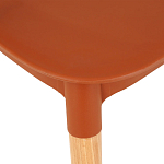 Пластиковый стул на ножках из массива бука Ferret Spiral Brown варинант исполнения - 5 | Loft Concept в Ульяновске