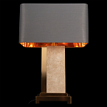 Настольная лампа с основанием из натурального камня c серым прямоугольным абажуром Lapis Tiburtinus варинант исполнения - 4 | Loft Concept в Ульяновске