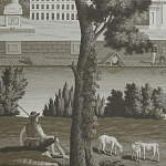 Обои ручная роспись Monuments of Paris Eau Forte on scenic paper варинант исполнения - 1 | Loft Concept в Ульяновске