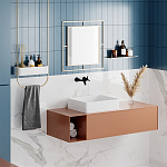 Настенное зеркало квадратной формы в металлической раме золотого цвета CORNER MIRROR GOLD варинант исполнения - 3 | Loft Concept в Ульяновске