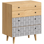 Комод с принтом на ящиках Elise Chest of Drawers варинант исполнения - 11 | Loft Concept в Ульяновске
