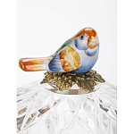 Конфетница с бронзовой ручкой и фарфоровой птичкой на крышке Eden Garden варинант исполнения - 3 | Loft Concept в Ульяновске