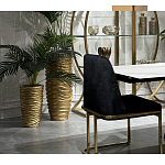 Стул обеденный велюровый черный с золотым каркасом Nobility варинант исполнения - 6 | Loft Concept в Ульяновске