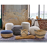 Круглый вязаный пуф Yellow Knitted Ball Pouf варинант исполнения - 3 | Loft Concept в Ульяновске