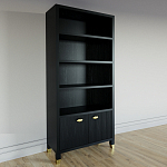 Книжный Стеллаж Elsa Dreams Black с задней стенкой варинант исполнения - 1 | Loft Concept в Ульяновске