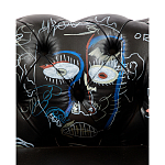 Кресло "Баския и Уорхол" Basquiat Warhol graffiti chair натуральная кожа варинант исполнения - 7 | Loft Concept в Ульяновске