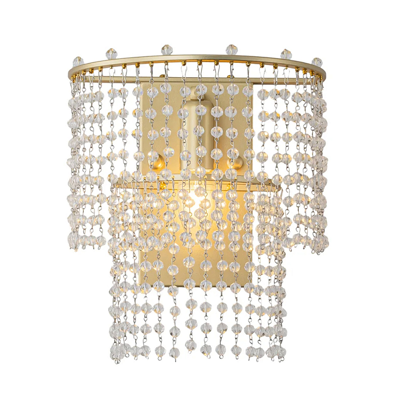 Бра с каскадами кристаллов Crystal Rains Прозрачный Золотой в Ульяновске | Loft Concept 