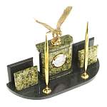 Настольный письменный набор из змеевика и бронзы с декором в виде орла Successful Leader варинант исполнения - 2 | Loft Concept в Ульяновске