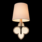 Бра с белым текстильным абажуром и декоративным основанием в виде четырехлистника с зеркальной вставкой Vitorino варинант исполнения - 25 | Loft Concept в Ульяновске