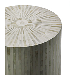 Круглый приставной столик с инкрустацией RADIAL BONE INLAY SIDE TABLE варинант исполнения - 1 | Loft Concept в Ульяновске