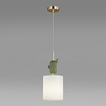 Подвесной светильник с декором в виде кактуса из керамики Opuntia D18 см варинант исполнения - 4 | Loft Concept в Ульяновске