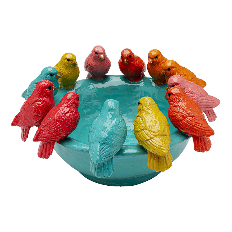 Декоративное дизайнерское блюдо разноцветные попугаи  Мульти в Ульяновске | Loft Concept 