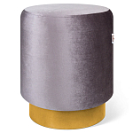 Пуф фиолетовый велюр на золотом металлическом основании Golden Belt варинант исполнения - 1 | Loft Concept в Ульяновске