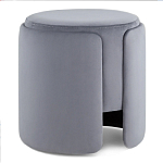 Пуф Alice Poof Grey Серый велюр варинант исполнения - 1 | Loft Concept в Ульяновске