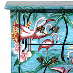 Комод с росписью Розовый фламинго L.XV CHEST OF DRAWERS Flowers with Flamingo варинант исполнения - 3 | Loft Concept в Ульяновске