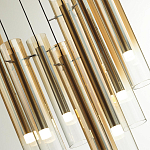 Люстра каскадная с 7-ю цилиндрическими плафонами из стекла Luminous Cylinders варинант исполнения - 5 | Loft Concept в Ульяновске