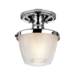Потолочный светильник для ванных комнат с плафоном из прессованного фактурного стекла Quoizel варинант исполнения - 1 | Loft Concept в Ульяновске