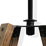 Барный стул со спинкой и металлической подставкой на 4-х деревянных ножках Коричневый Велюр Vendramin Chair варинант исполнения - 4 | Loft Concept в Ульяновске