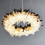 Люстра кргулая светодиодная из дымчатых и прозрачных необработанных кристаллов Raw Crystal варинант исполнения - 2 | Loft Concept в Ульяновске