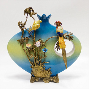 Фарфоровая ваза Yellow-Blue Abstraction