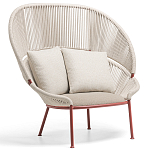 Дизайнерское уличное кресло с веревочной спинкой PETALO Armchair варинант исполнения - 1 | Loft Concept в Ульяновске