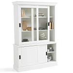 Витрина с раздвижными дверцами Wells Glass Showcase White варинант исполнения - 4 | Loft Concept в Ульяновске