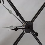 Часы настенные зеркальные с чёрным металлическим циферблатом Mirror Tower Clock варинант исполнения - 3 | Loft Concept в Ульяновске