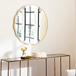 Золотое настенное зеркало Yvon Mirror варинант исполнения - 3 | Loft Concept в Ульяновске