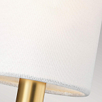 Бра с прямоугольным основанием цвета латунь и 2-мя белыми цилиндрическими льняными абажурами Feiss варинант исполнения - 3 | Loft Concept в Ульяновске