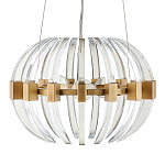 Люстра круглая с прозрачными элементами в форме полумесяца Crystal Crescent варинант исполнения - 4 | Loft Concept в Ульяновске