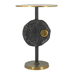 Столик приставной с абстрактным основанием и акцентом в виде золотистого диска Heavenly Space варинант исполнения - 1 | Loft Concept в Ульяновске