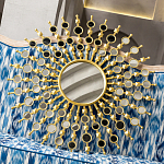 Зеркало-солнце в раме из металла с золотыми с лучами Rays of Peace варинант исполнения - 3 | Loft Concept в Ульяновске