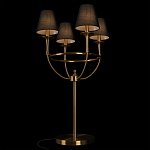 Настольная лампа на металлическом основании бронзового цвета с 4-мя черными конусовидными абажурами Dignity варинант исполнения - 4 | Loft Concept в Ульяновске