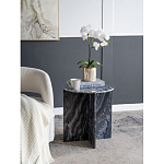 Столик кофейный с столешницей из черного мрамора Compact Black Marble Table варинант исполнения - 7 | Loft Concept в Ульяновске