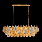 Люстра овальная с многослойными белыми и прозрачными подвесками Character Chandelier варинант исполнения - 1 | Loft Concept в Ульяновске