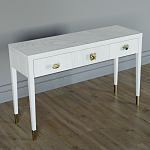 Дизайнерский Письменный стол Elsa Dreams White с тремя ящиками варинант исполнения - 3 | Loft Concept в Ульяновске