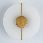 Бра с плафоном из камня в форме диска Buccio Stone Disk Wall Lamp варинант исполнения - 3 | Loft Concept в Ульяновске