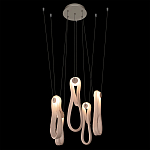 Подвесной светильник белого цвета с 6-ю изогнутыми плафонами Flow Loop варинант исполнения - 5 | Loft Concept в Ульяновске